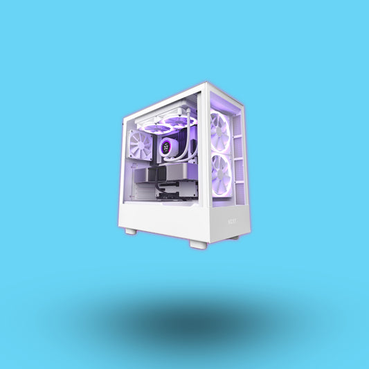 GABINETE NZXT H5 ELITE CON VENTANA RGB MIDI TOWER MINI ITX MICRO ATX USB SIN FUENTE VENTILADORES ARGB BLANCO (CC-H51EW-01)