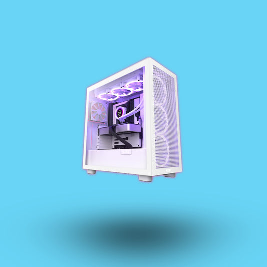 GABINETE NZXT H7 FLOW CON VENTANA MIDI-TOWER MINI-ITX  USB SIN FUENTE BLANCO MATE (CM-H71FW-01)