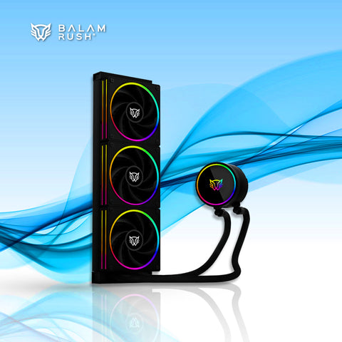 ENFRIAMIENTO LIQUIDO BALAM RUSH 360 HYDROX PRO V2 HX36 120MM LGA1700 RGB NEGRO (BR-941860)