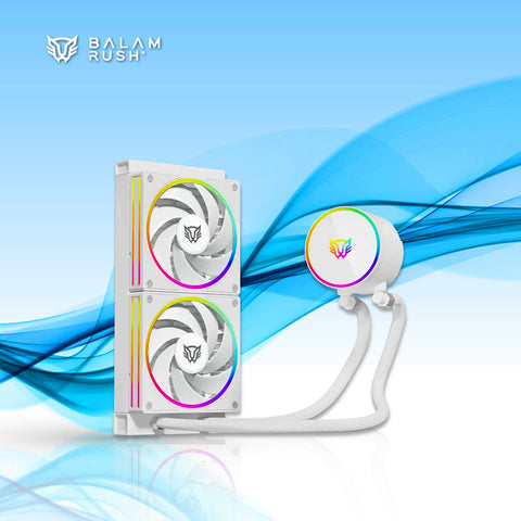ENFRIAMIENTO LIQUIDO BALAM RUSH HYDROX PRO V2 HX24 240MM ARGB 4 PINES 2200 RPM TDP 250W LGA1700 AM5 BLANCO (BR-941891)