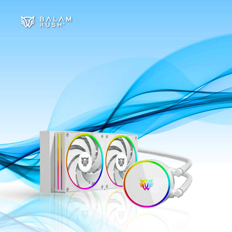 ENFRIAMIENTO LIQUIDO BALAM RUSH HYDROX PRO V2 HX24 240MM ARGB 4 PINES 2200 RPM TDP 250W LGA1700 AM5 BLANCO (BR-941891)