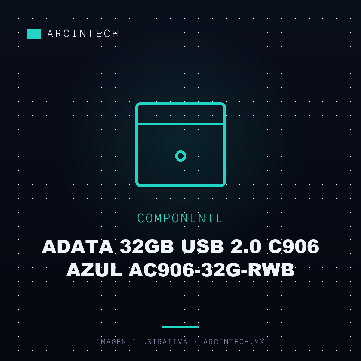 Memoria Adata 32GB USB 2.0 C906 Azul AC906-32G-RWB