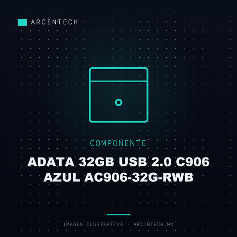 Memoria Adata 32GB USB 2.0 C906 Azul AC906-32G-RWB