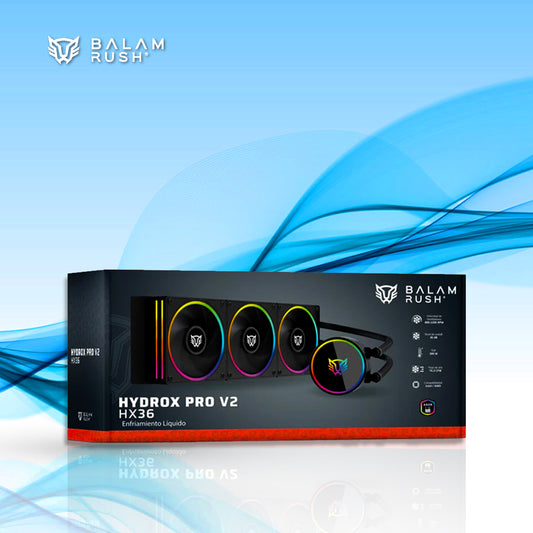 ENFRIAMIENTO LIQUIDO BALAM RUSH 360 HYDROX PRO V2 HX36 120MM LGA1700 RGB NEGRO (BR-941860)