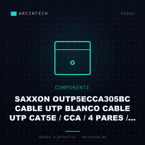 Saxxon OUTP5ECCA305BC Cable Utp Blanco Cable Utp CAT5E / Cca / 4 Pares / Blanco