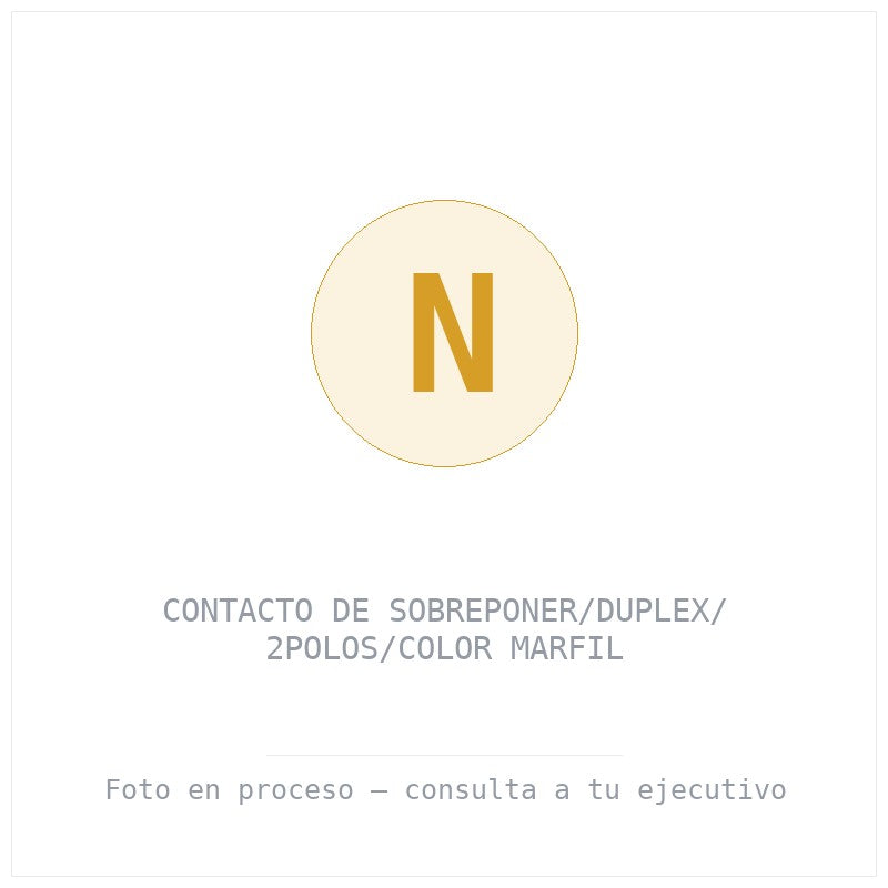 Contacto de Sobreponer/duplex/ 2POLOS/COLOR Marfil