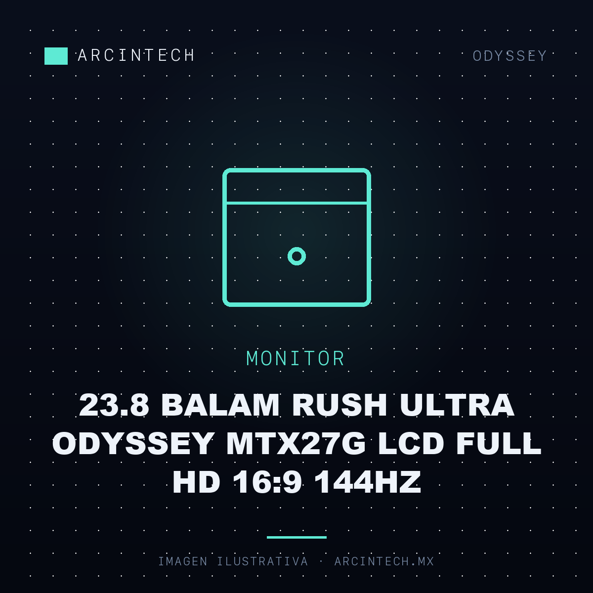 Monitor 23.8 Balam Rush Ultra Odyssey MTX27G LCD Full HD 16:9 144Hz