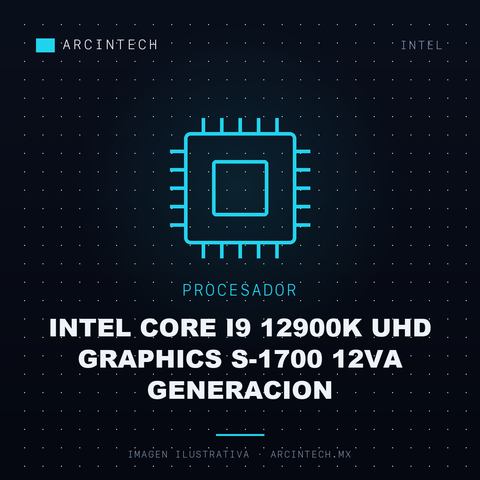 Procesador Intel Core I9 12900K UHD Graphics S-1700 12VA Generacion