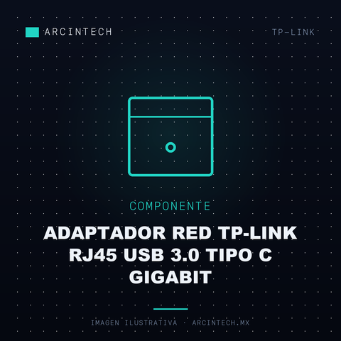 Adaptador Red TP-Link RJ45 USB 3.0 Tipo C Gigabit