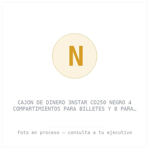 Cajon de Dinero 3NSTAR CD250 Negro 4 Compartimientos para Billetes y 8 para Monedas