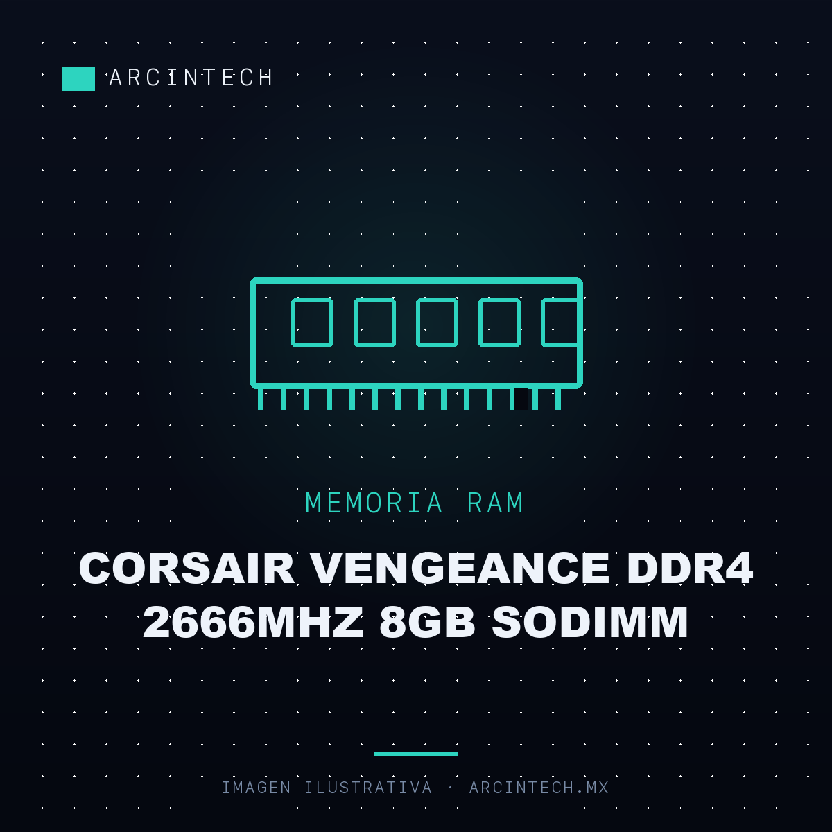 Memoria RAM Corsair Vengeance DDR4 2666MHz 8GB Sodimm