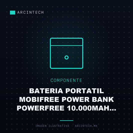 Bateria Portatil Mobifree Power Bank Powerfree 10.000MAH Externa Ultra Delgada Pantalla Digital Gris