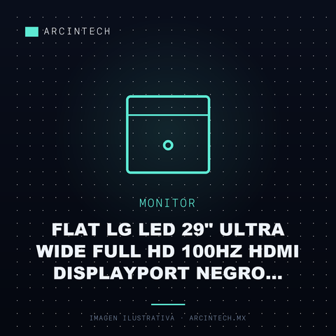 Monitor Flat Lg LED 29" Ultra Wide Full HD 100Hz HDMI Displayport Negro 29U511A-B Singtia