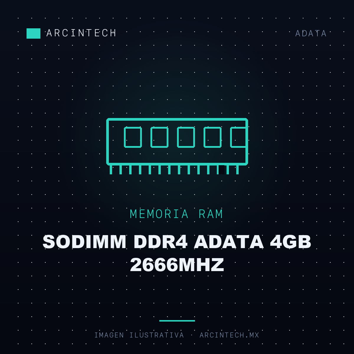 Memoria RAM Sodimm DDR4 Adata 4GB 2666MHz