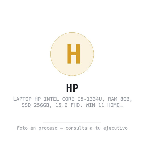 Laptop HP Intel Core I5-1334U, RAM 8GB, SSD 256GB, 15.6 Fhd, Win 11 Home