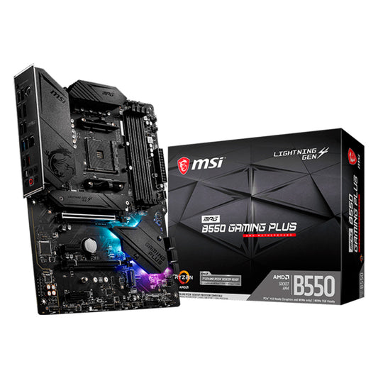 TARJETA MADRE MSI MPG B550 GAMING PLUS  ATX AM4 HDMI 128GB DDR4 (MPG B550 GAMING PLUS)