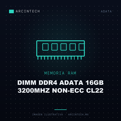 Memoria RAM Dimm DDR4 Adata 16GB 3200MHz Non-ecc CL22