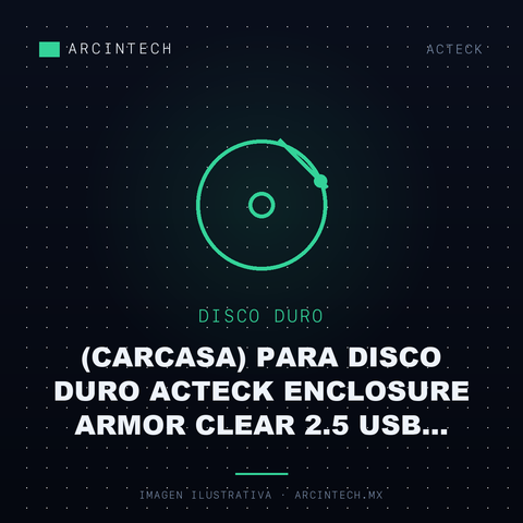 Case (carcasa) para Disco Duro Acteck Enclosure Armor Clear 2.5 USB Micro Transparente