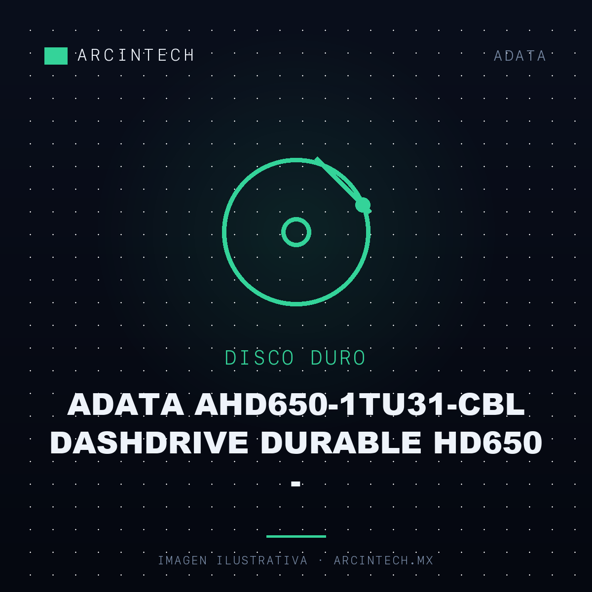 Disco Duro Externo Adata AHD650-1TU31-CBL Dashdrive Durable HD650 -
