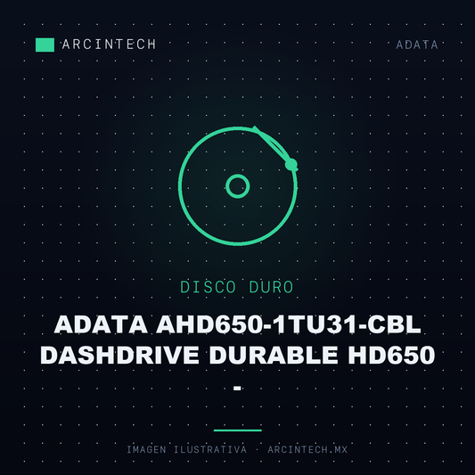 Disco Duro Externo Adata AHD650-1TU31-CBL Dashdrive Durable HD650 -