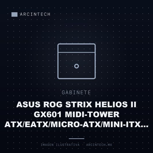 Gabinete ASUS Rog Strix Helios Ii GX601 Midi-tower Atx/eatx/micro-atx/mini-itx USB 3.0 sin Fuente 4 Ventiladores Instalados Negro