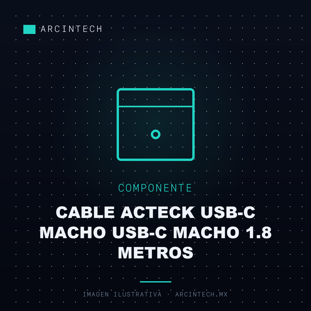 Cable Acteck USB-C Macho USB-C Macho 1.8 Metros