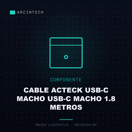 Cable Acteck USB-C Macho USB-C Macho 1.8 Metros