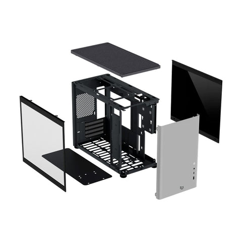 GABINETE GAMER BALAM RUSH ERIS SPECIAL GI985 M-ATX MINI TORRE CRISTAL TEMPLADO USB-C GRIS (BR-935371)