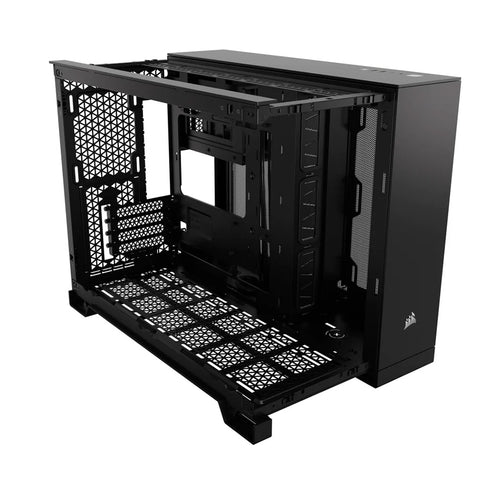 GABINETE CORSAIR 2500D AIRFLOW NEGRO SEMITORRE 2 CAMARAS MATX MITX CRISTALTEMPLADO GAMER (CC-9011263-WW)