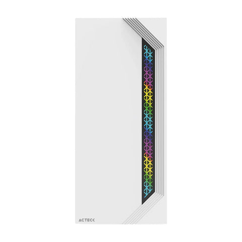 GABINETE ACTECK VIKEN GM434 FUENTE ATX 500W PANEL IZQ DE CRISTAL BLANCO (AC-935708)