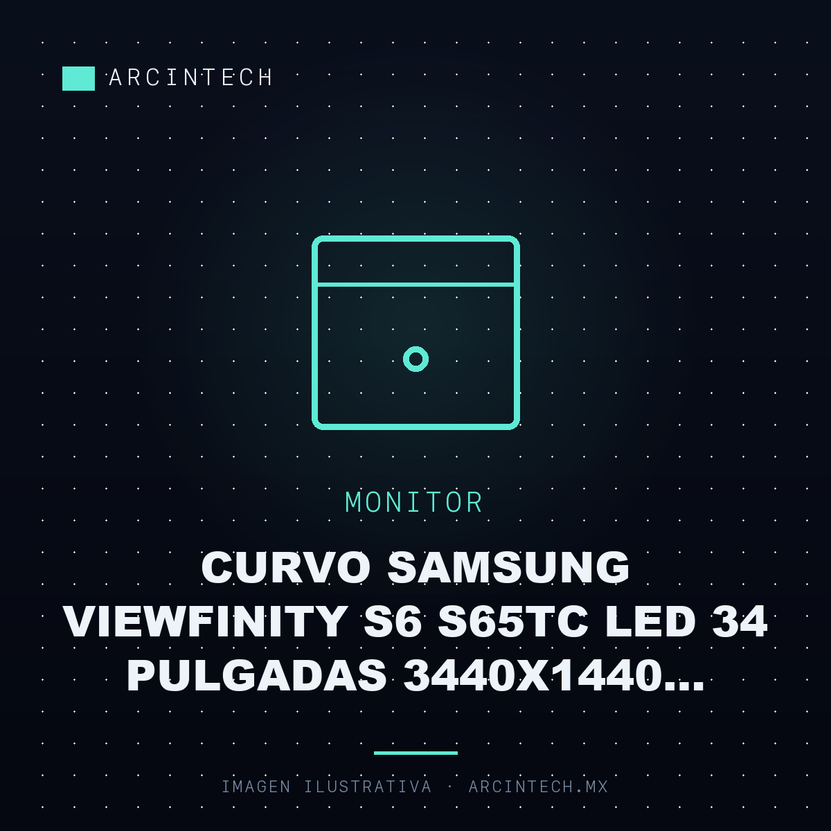 Monitor Curvo Samsung Viewfinity S6 S65TC LED 34 Pulgadas 3440X1440 Ultra Wide Quad HD Freesync 100Hz Hdmi/displayport Bocinas Integradas Blanco