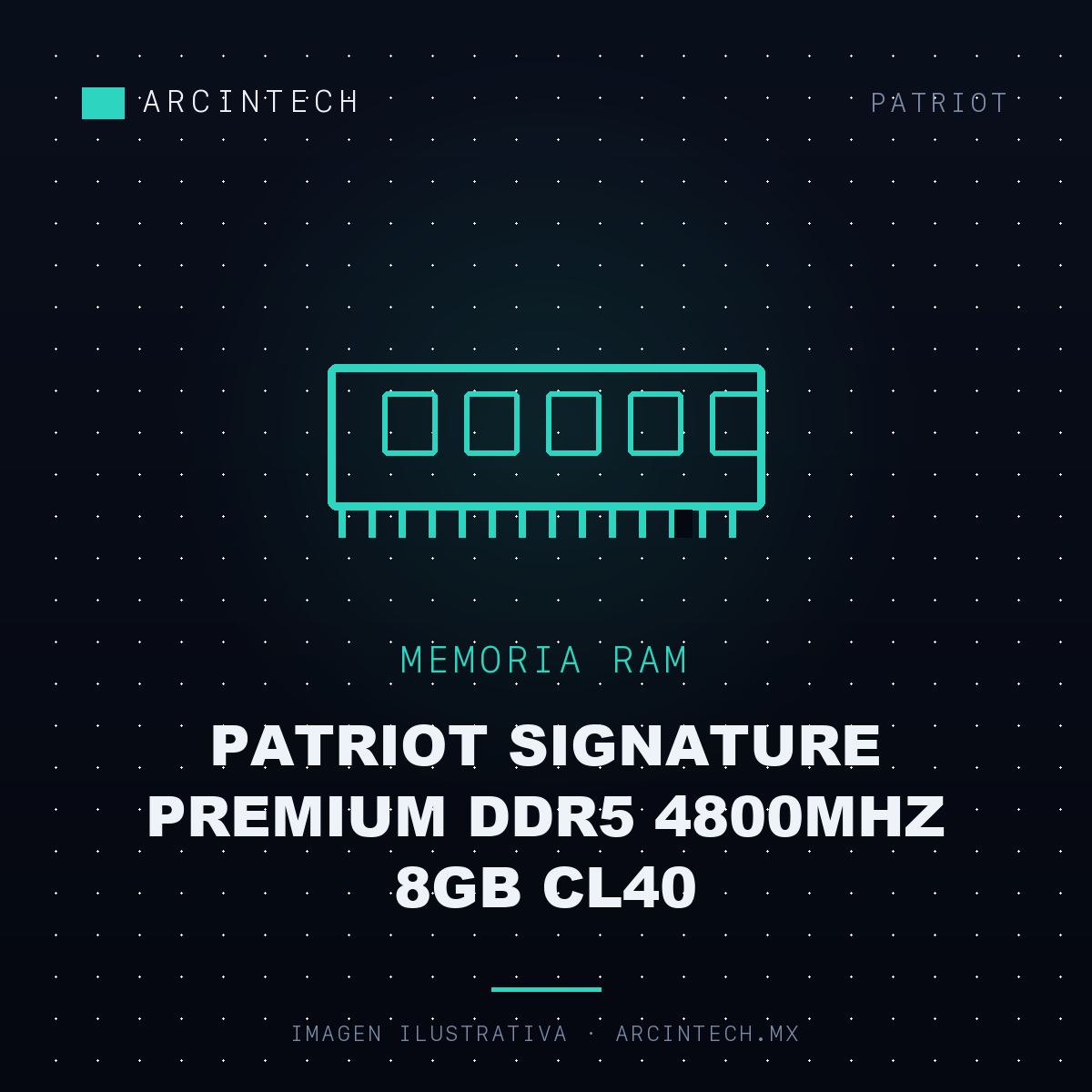 Memoria RAM Patriot Signature Premium DDR5 4800MHz 8GB CL40