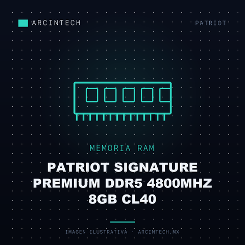 Memoria RAM Patriot Signature Premium DDR5 4800MHz 8GB CL40
