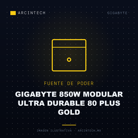 Fuente de Poder Gigabyte 850W Modular Ultra Durable 80 Plus Gold
