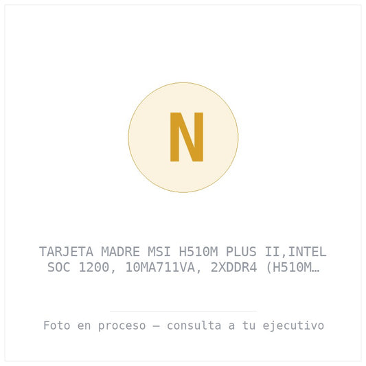 Tarjeta Madre MSI H510M Plus Ii,intel Socket 1200, 10MA711VA, 2XDDR4