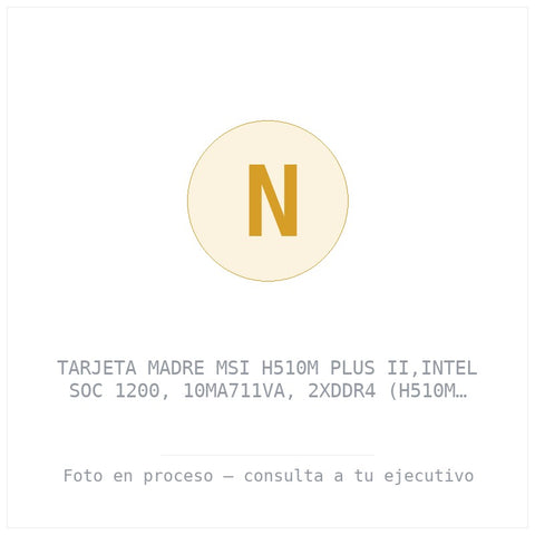 Tarjeta Madre MSI H510M Plus Ii,intel Socket 1200, 10MA711VA, 2XDDR4