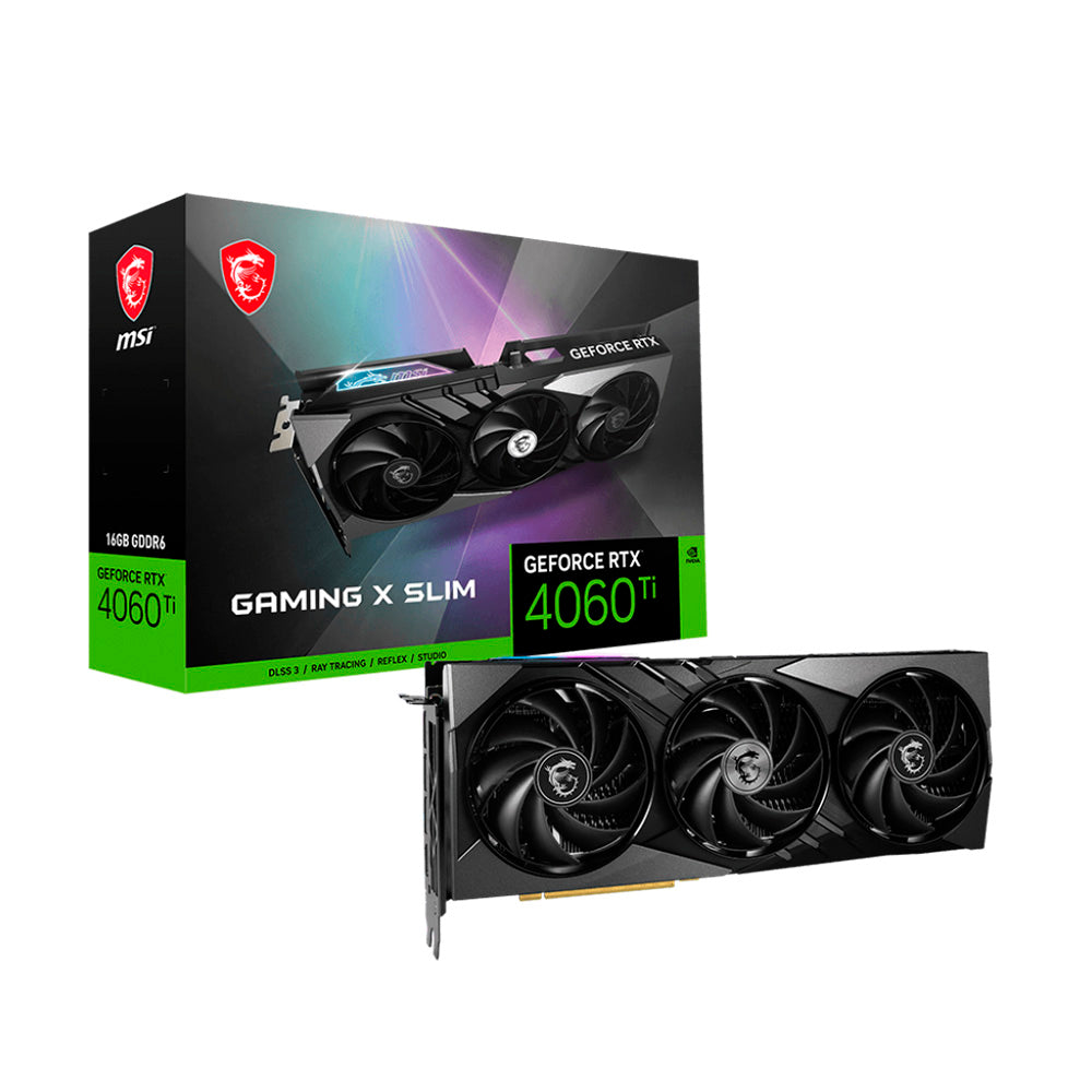 TARJETA DE VIDEO MSI GEFORCE RTX 4060 TI GAMING X SLIM 16G 16GB 128-BIT GDDR6  PCI EXPRESS X8 4.0 (RTX 4060 TI GAMING X SLIM 16G)