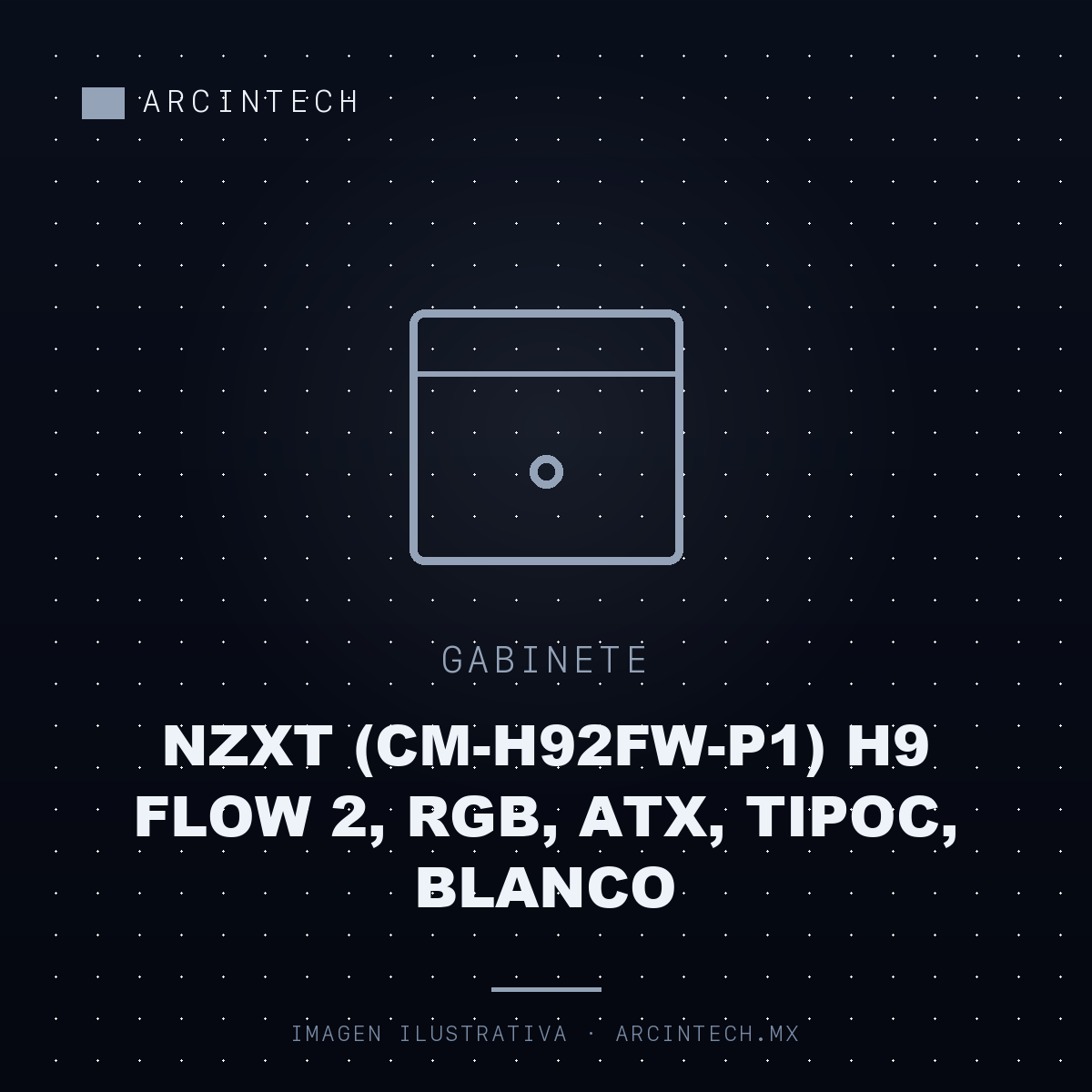 Gabinete NZXT (CM-H92FW-P1) H9 Flow 2, Rgb, Atx, Tipoc, Blanco