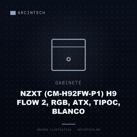 Gabinete NZXT (CM-H92FW-P1) H9 Flow 2, Rgb, Atx, Tipoc, Blanco