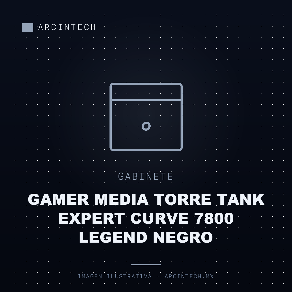 Gabinete Gamer Media Torre Tank Expert Curve 7800 Legend Negro