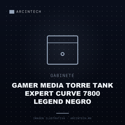 Gabinete Gamer Media Torre Tank Expert Curve 7800 Legend Negro