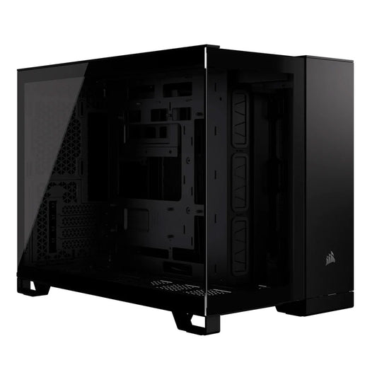 GABINETE CORSAIR 2500D AIRFLOW NEGRO SEMITORRE 2 CAMARAS MATX MITX CRISTALTEMPLADO GAMER (CC-9011263-WW)