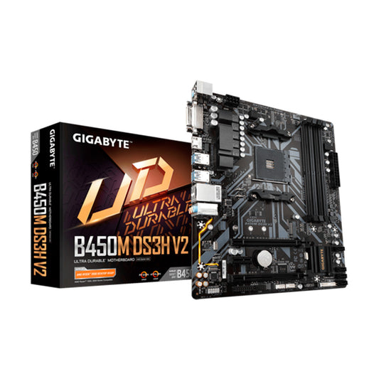 TARJETA MADRE GIGABYTE B450M DS3H V2 SOCKET AM4 MICRO ATX 128GB 4DDR4 128GB PCIE HDMI (B450M DS3H V2)