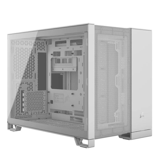 GABINETE CORSAIR 2500D AIRFLOW  BLANCO SEMITORRE 2 CAMARAS MATX MITX CRISTAL TEMPLADO GAMER (CC-9011264-WW)