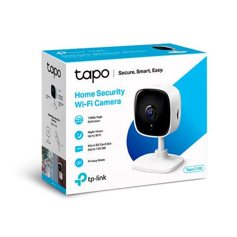 CAMARA TP LINK WIFI DE SEGURIDAD PARA HOGAR 1080P MSD DIA Y NOCHE TILT (TAPOC100)