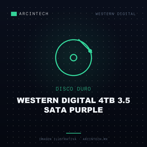 Disco Duro Interno Western Digital 4TB 3.5 SATA Purple