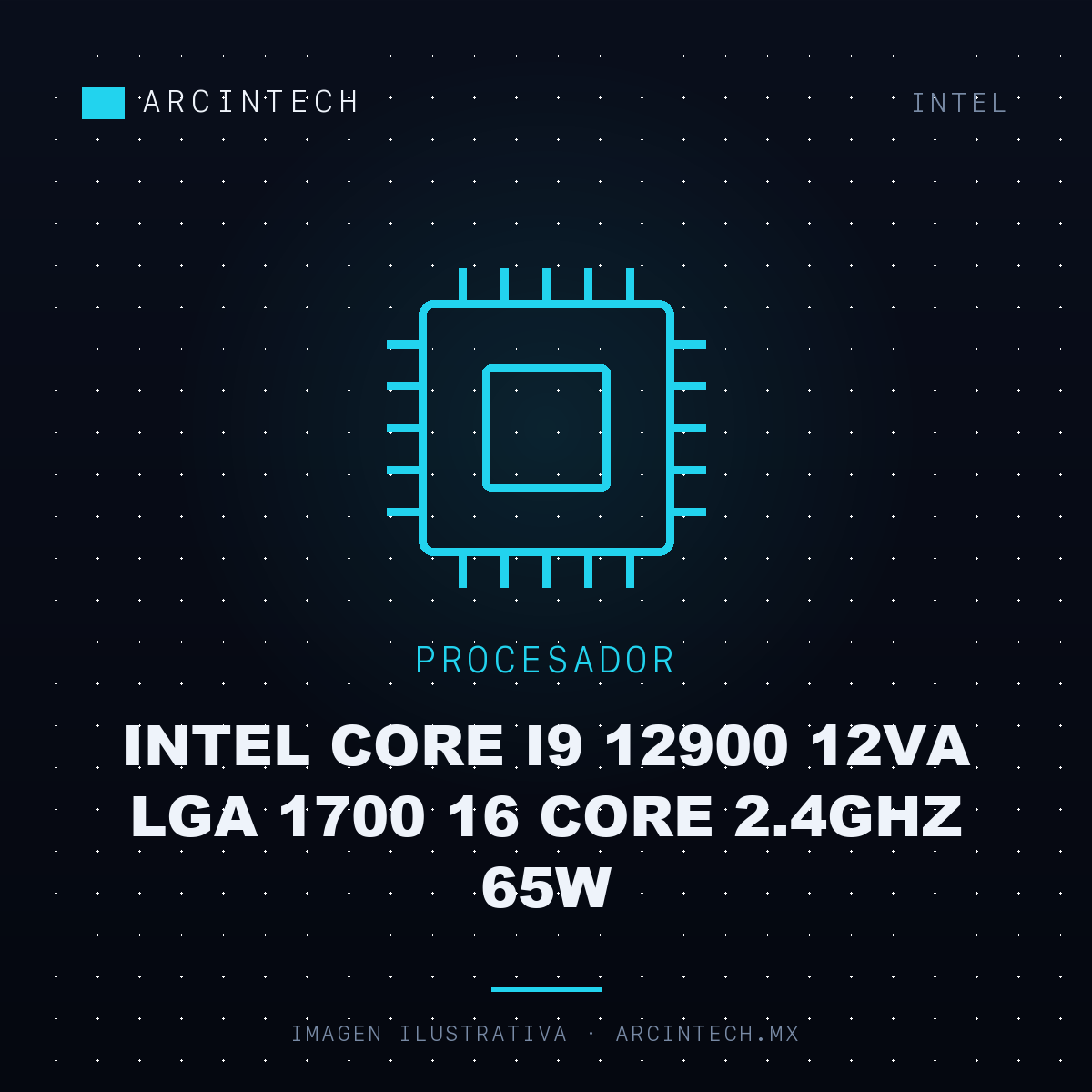 Procesador Intel Core I9 12900 12VA LGA 1700 16 Core 2.4GHz 65W