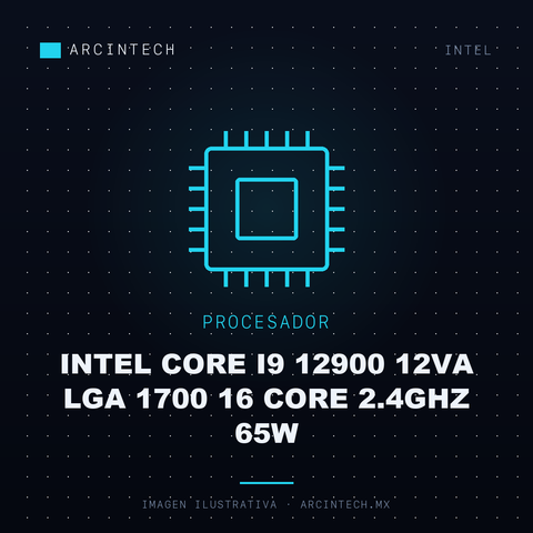Procesador Intel Core I9 12900 12VA LGA 1700 16 Core 2.4GHz 65W