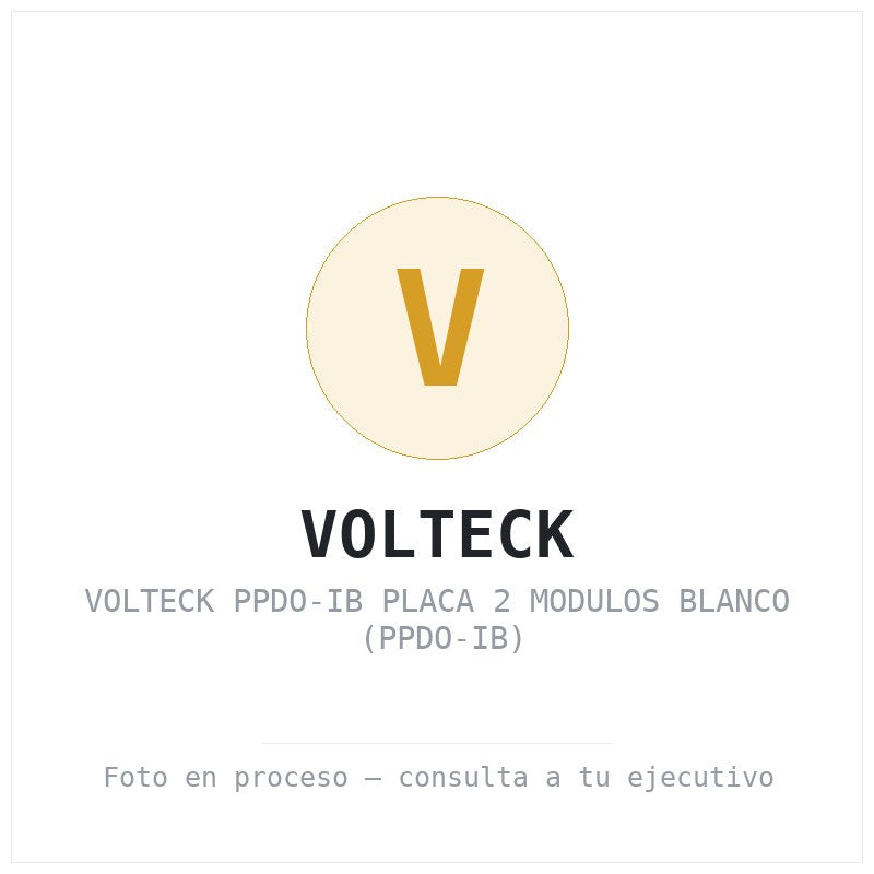 Volteck Ppdo-ib Placa 2 Modulos Blanco