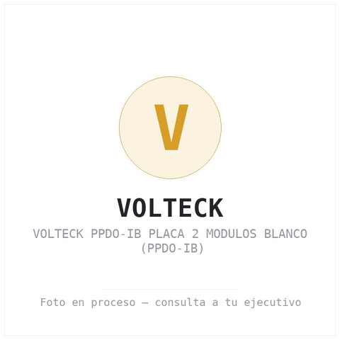 Volteck Ppdo-ib Placa 2 Modulos Blanco